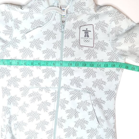 HBC Hudson's Bay Vancouver 2010 Olympics Ice Blue and Grey Hoodie Women's XS - Picture 12 of 13